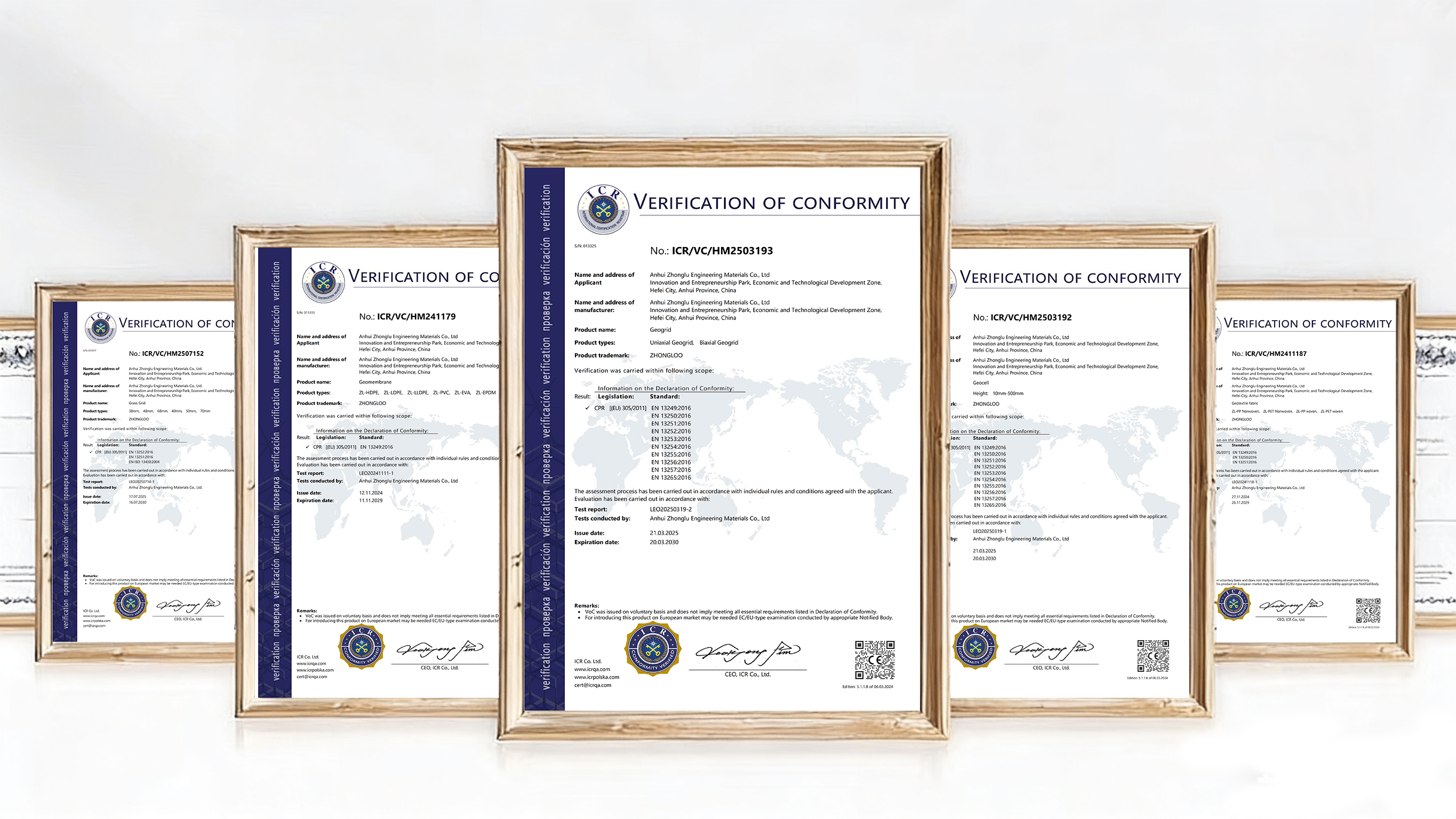 Geomembrane Certificate 123
