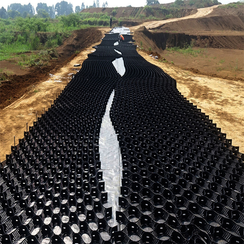 Plastic Gravel Stabilizer Geocells Prices Geocell Gravell Grid Hdpe Geocell For Steep Slopes Retaining Wall Landfill