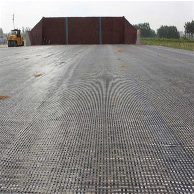 High Tensile Strength Geogrid Polyester Warp Knitted Geogrid with PVC Coating for Reinforcement