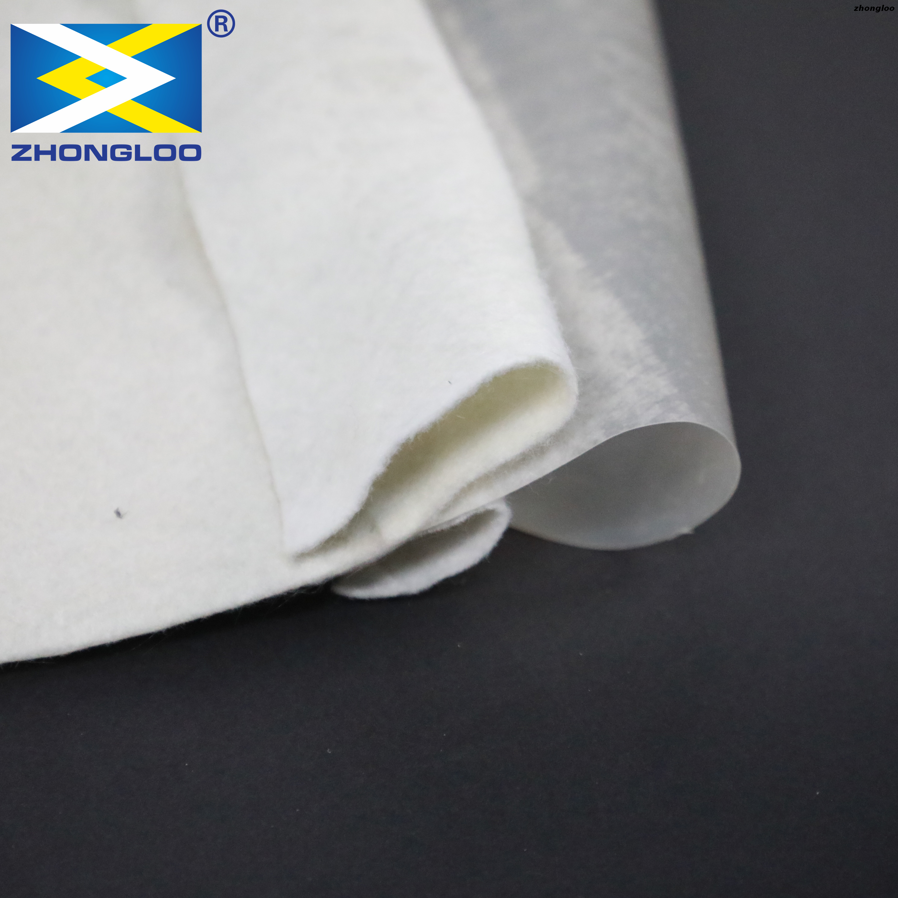 800g/m2 Waterproofing Sheet Material of Composite Geomembrane Geotextile 