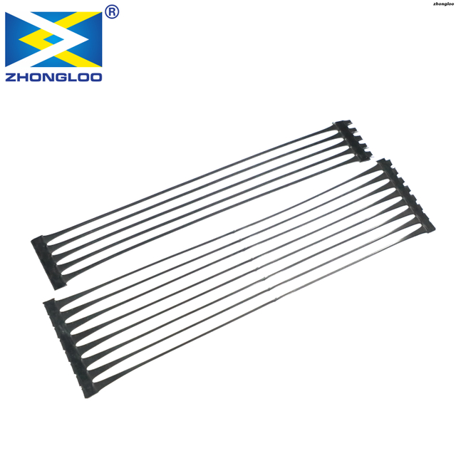 UV Resistant Uniaxial Plastic Geogrid Mesh for Earth Retention, Landfill Slopes, And Road Foundation Stabilization