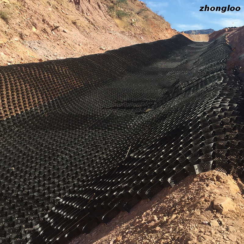 Hot Selling Dam Construction Material Gravel Grid Geocell Price For Road