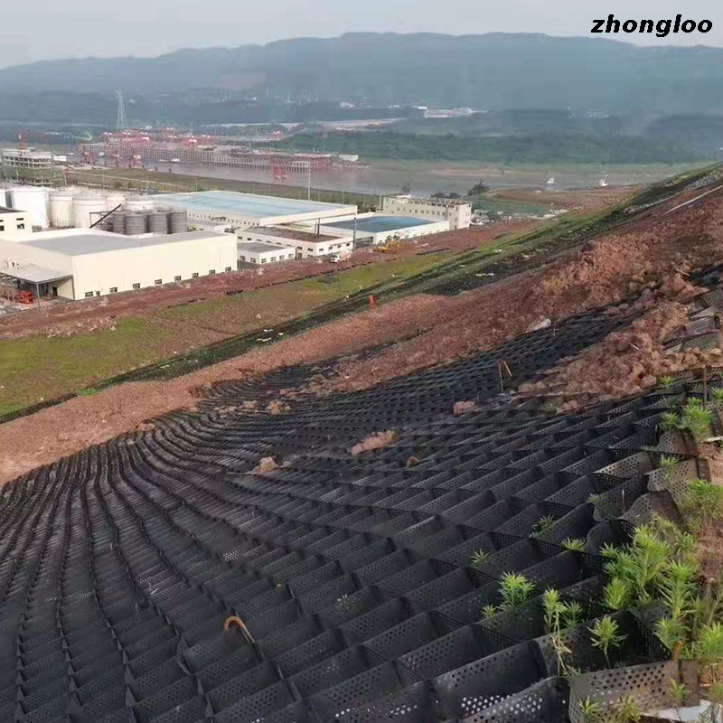 HDPE Material Geocell Gravel Stabilizer Geo Cell Grid for Road Reinforcement Slope Protection