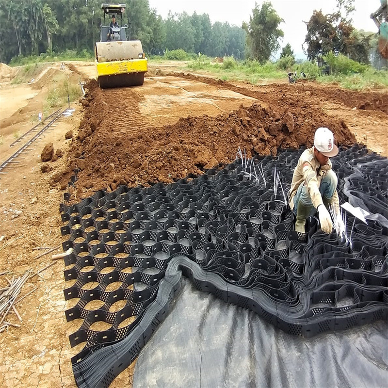 HDPE Geocell 50mm height geo cell road grid gravel honeycomb