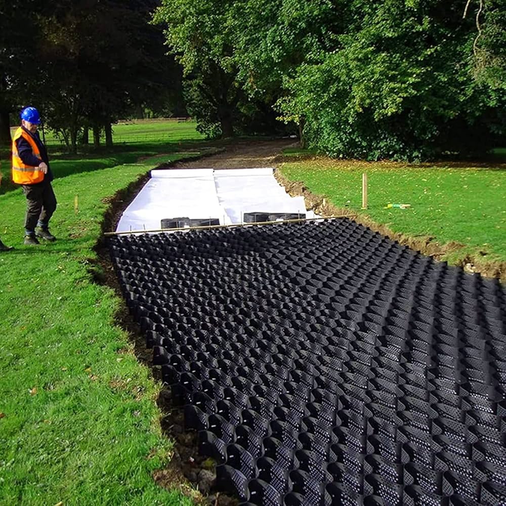 Professional High Quality Heavy Duty HDPE Geocell for River Road Driveway Retaining Walls and Road Construction Grass Protection