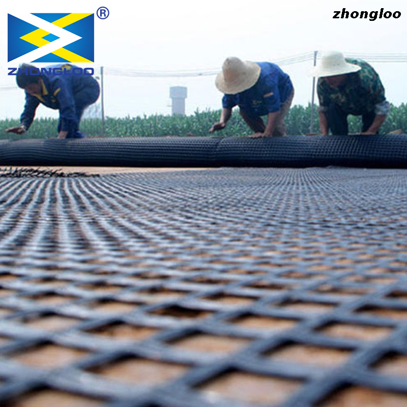 Steel Plastic Composite Geogrid For Road Construction Geogrid Prices