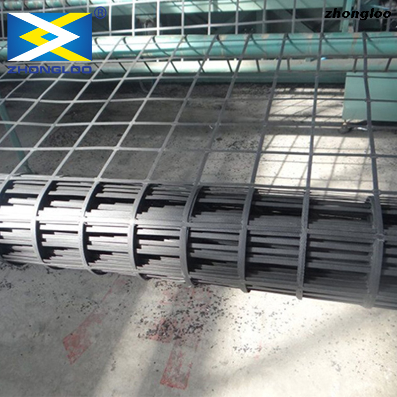 High strength steel-plastic compound geogrid Earthwork