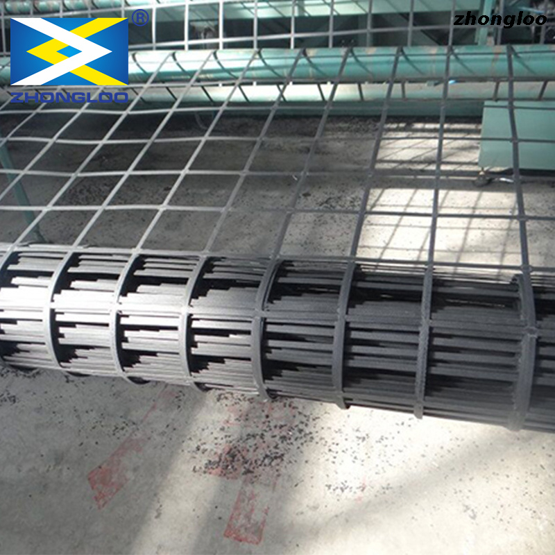 Factory Price Steel Plastic Welded Geogrid 60KN For Road Construction