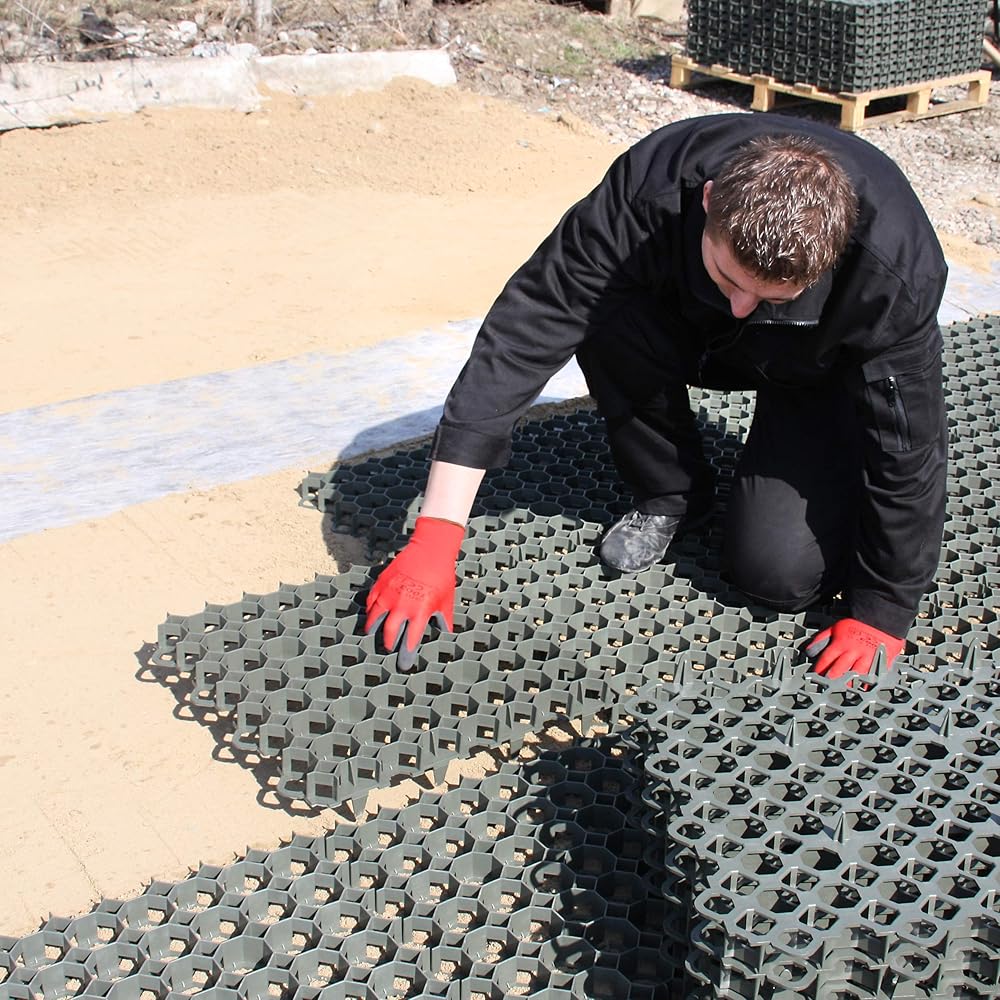 Grass Protection Mats HDPE Plastic Grid Pavers for Ground Reinforcement System Honeycomb Driveway Soil Stabilizer Parking Lot Grass Lawn Permeability Mat