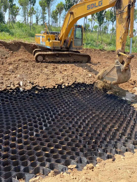 Plastic Geocell Core Gravel Stabilization Grid Road 