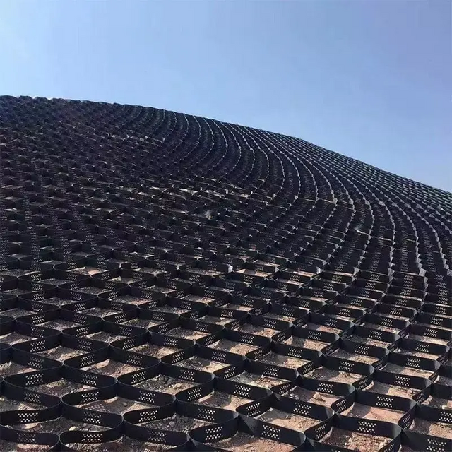 Geocell 30cm Erosion Control Road Railway Construction Textured Perforated HDPE Geocell with Geocell Technology