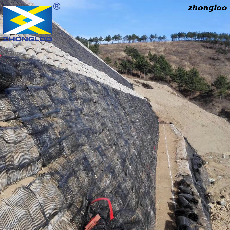 PE uniaxial geogrid 160kN used in railway reinforcement for construction