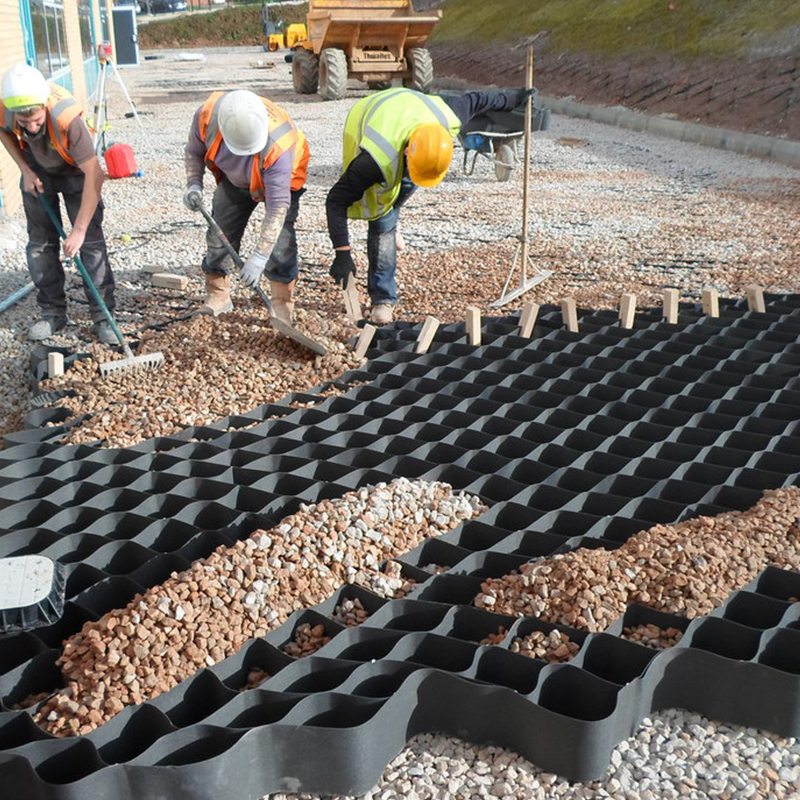 Plastic HDPE Geocell Honeycomb Driveway Gravel Slope Geocell Reinforcement for Road Geocel