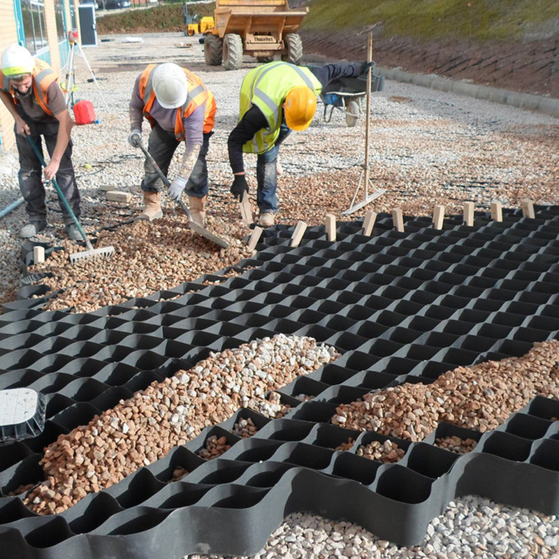 Cellular Confinement System Slope Protection Driveway HDPE Gravel Grid Geocell for Retaining Wall