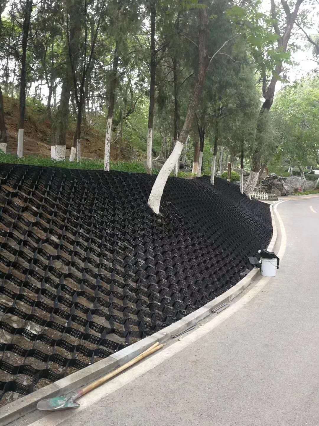 honeycomb geocell for soil stabilization driveway road