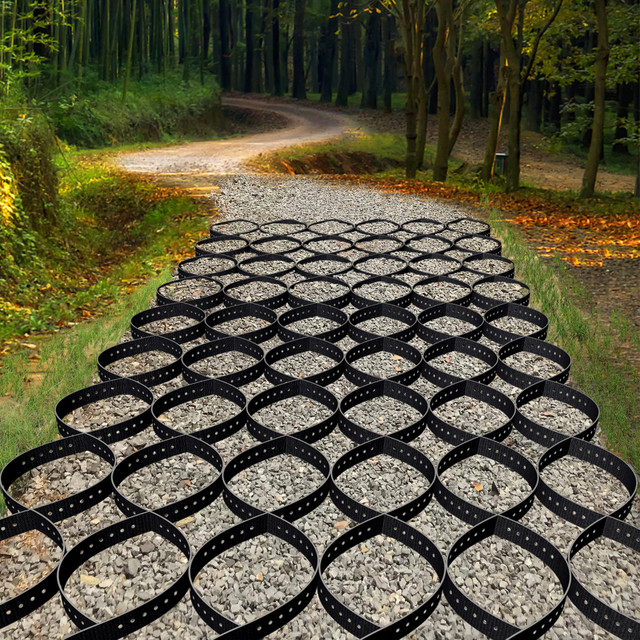 100mm 150mm 200mm Textured Perforated Plastic HDPE Honeycombed Geomallas Paved Grid Geocell Strata Web System