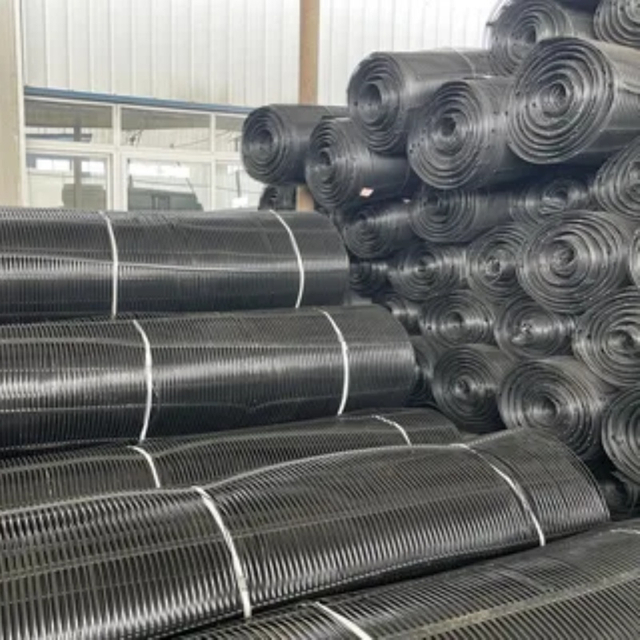 High Strength Plastic Uniaxial Polyester Geogrid Price Uniaxial Gravle Grid Ground Plastic Soil Stabilization Geogrid for Driveway Basement