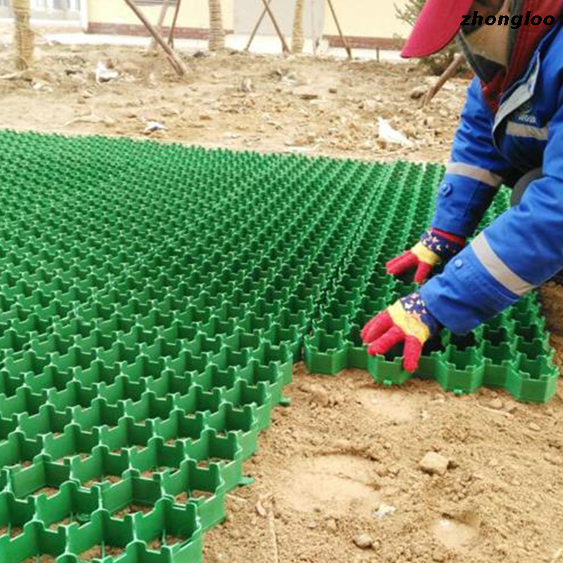 Honeycomb Gravel Garden Plant Grid Recycled Plastic Grass Grid Pavers Black