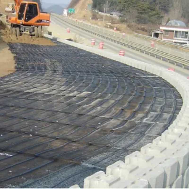 Uniaxial Plastic Geogrid Polyester Uniaxial Geogrid Railway Reinforcement Roadbed Uniaxial Plastic Geogrids