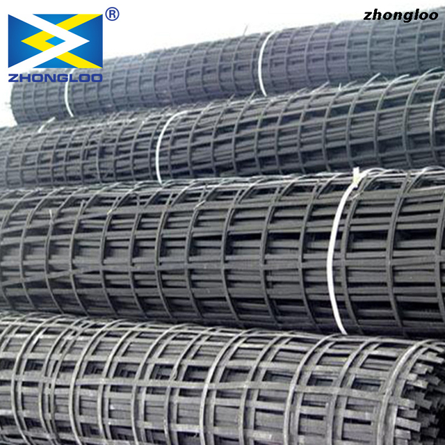 High strength steel-plastic compound geogrid Earthwork