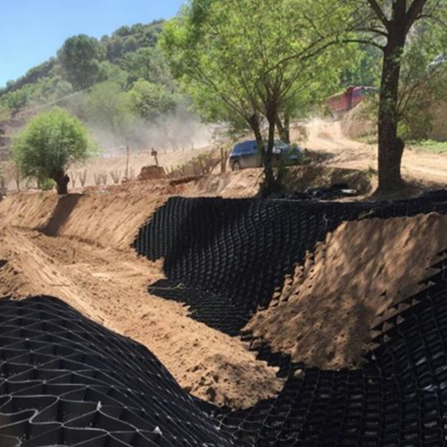 High Strength Plastic HDPE Geocell Grid for Driveway Gravel Stabilization, Road Construction, and Slope Protection