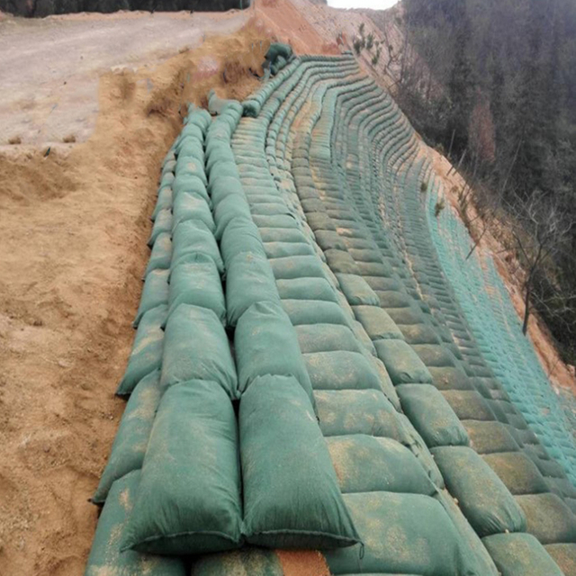 100-800g Pp Non-Woven Geotextile Sand Bags Use For Earth-Retaining Wall Dewatering Geobag