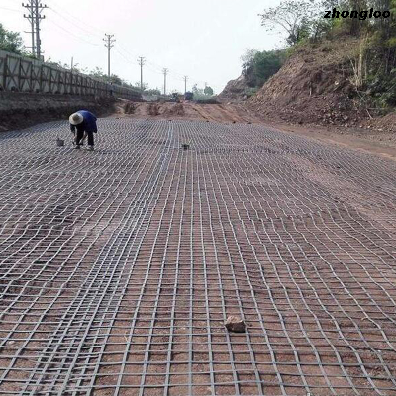 Two-Way Plastic Geogrid for Earthwork Construction