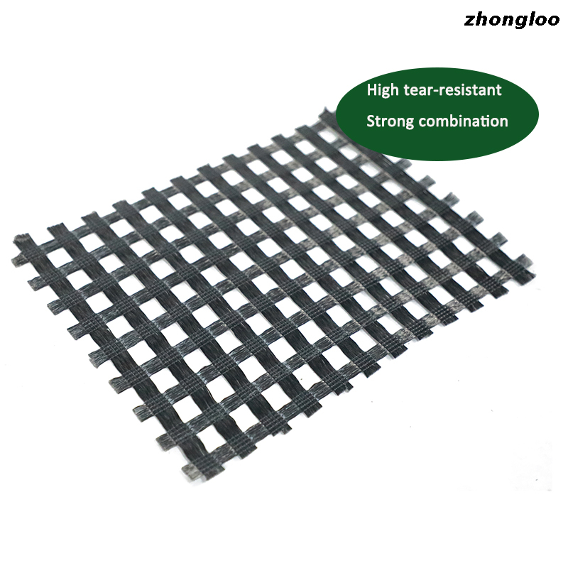 Warp Knitted Pet Geogrid 80kn 55kn For Retaining Walls Construction