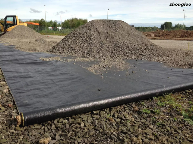 Black Heavy Duty High Strength Woven Geotextile for Road Construction