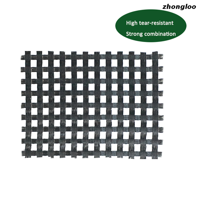 Warp Knitted Pet Geogrid 80kn 55kn For Retaining Walls Construction