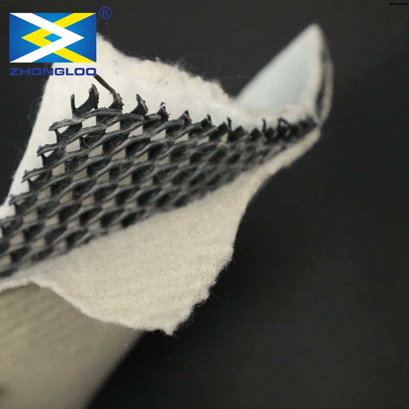 3D Plastic Drainage Geocomposite Geonet 8mm X 6mm with Long Fiber Geotextile