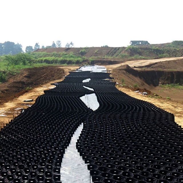 Cellular Confinement System Slope Protection Driveway HDPE Gravel Grid Geocell for Retaining Wall
