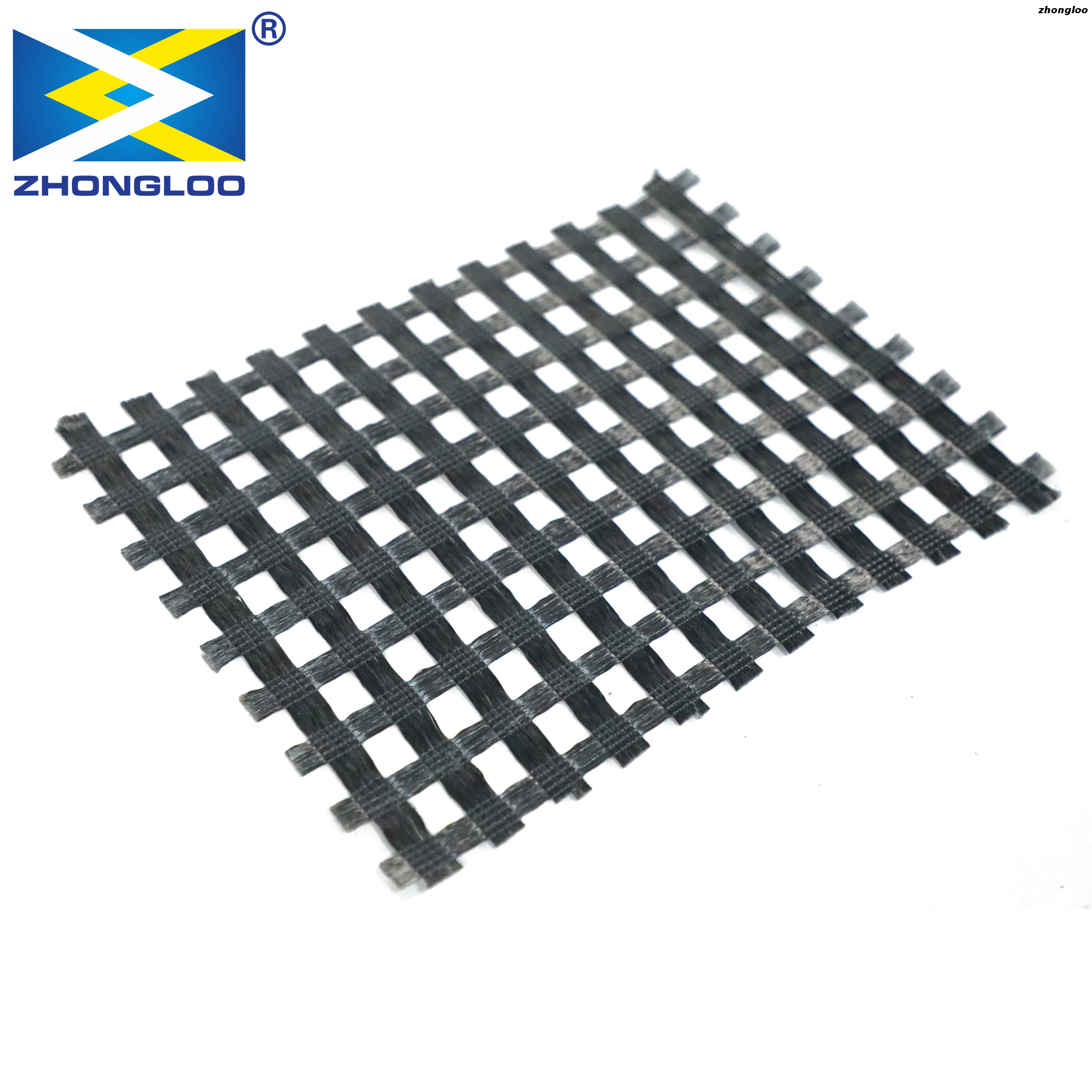 25-200 Kn/m Road Construction Uniaxial Biaxial PVC Coated Polyester Geogrid Mesh