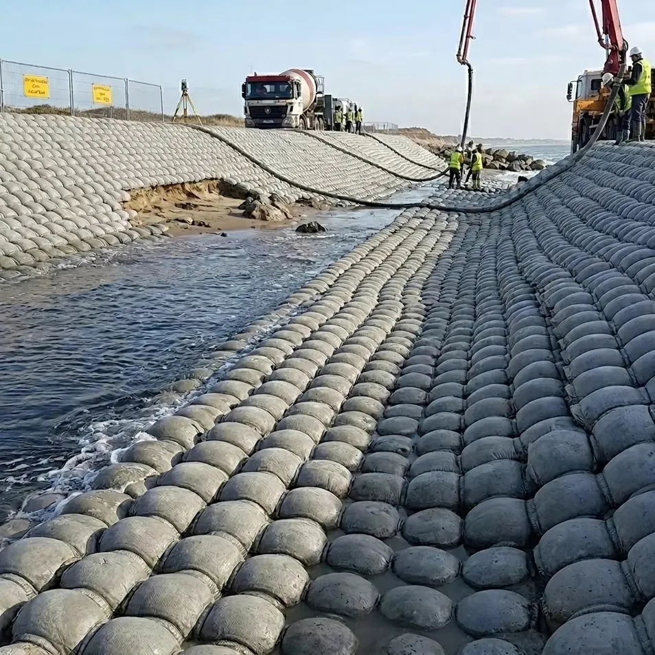Concrete Woven Geotextile Mattress for River Reservoir Slope Protection Highway River Earthwork Geotextile