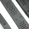 Detailed view of black perforated HDPE geocell panels by Zhongloo